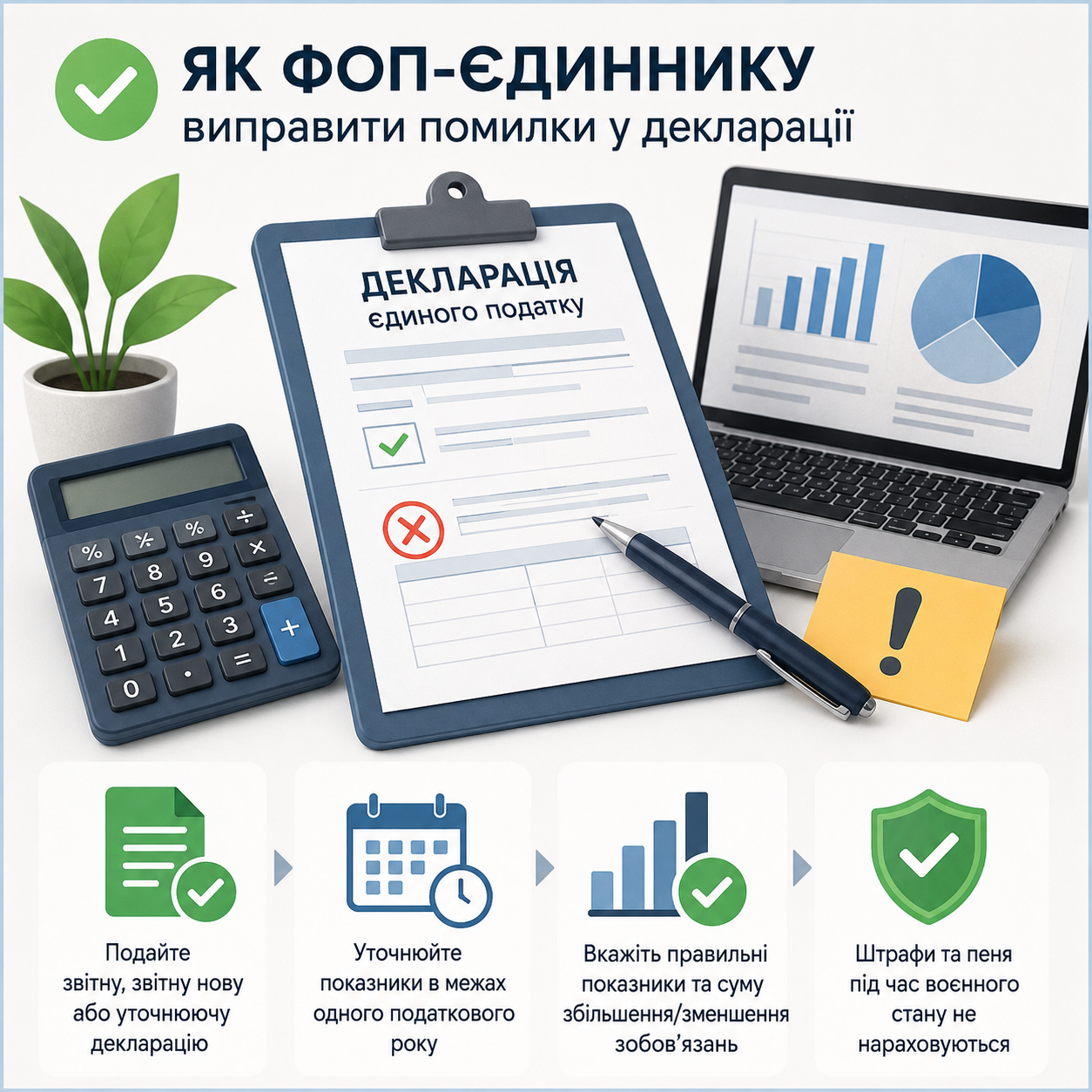 Виправлення помилки у декларації для ФОП на єдиному податку